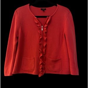 Talbots sweater jacket size small petite.  Cotton rayon blend .